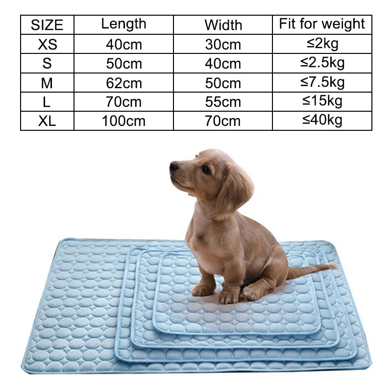 Dog Cooling Summer Pad – Breathable & Washable Pet Mat for Dogs and Cats, Multiple Sizes for Bed, Sofa, or Car