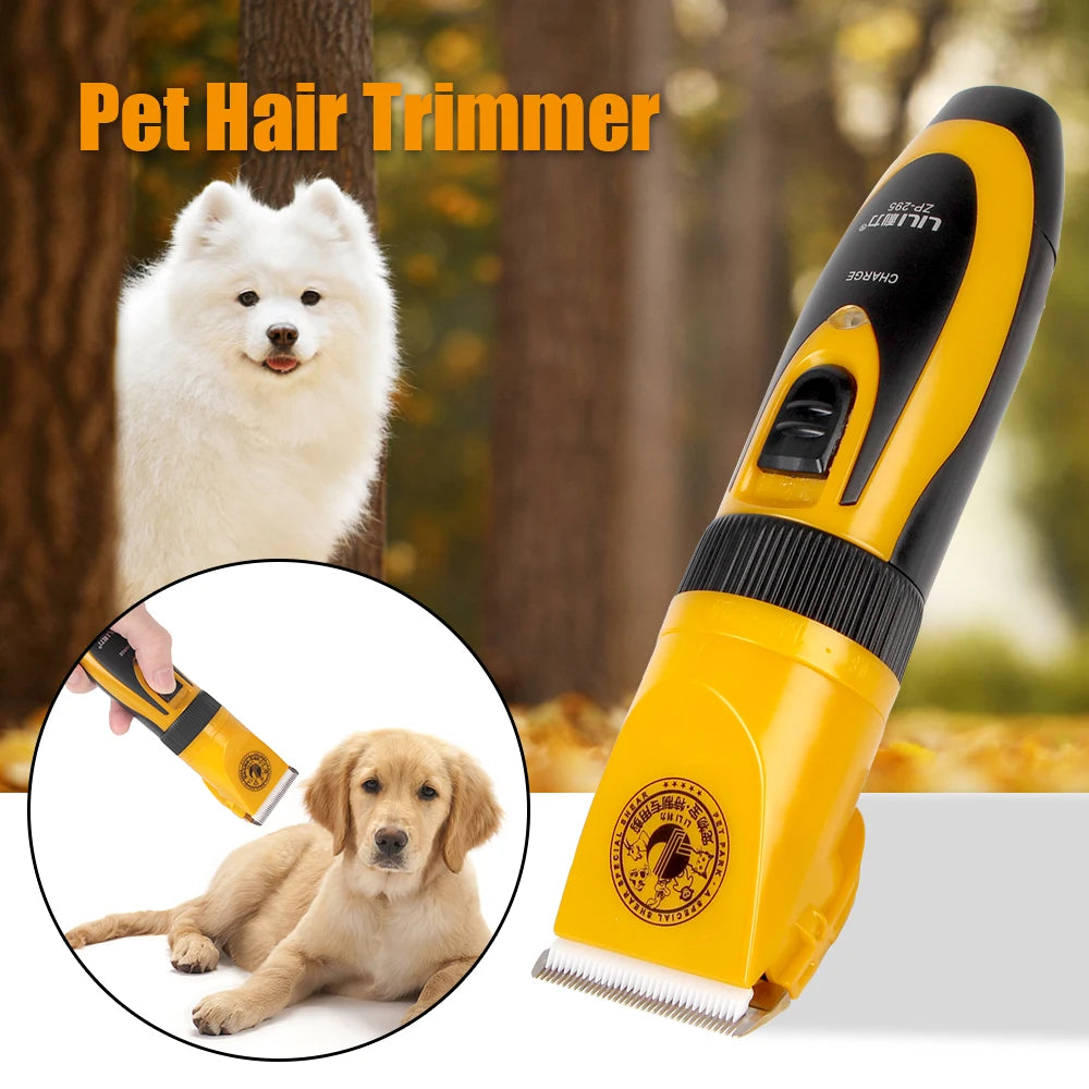 Pet Hair Clipper - Ceramic Blade Electric Grooming Scissors for Dogs, Cats, Rabbits, and Puppies, Rechargeable Haircut Trimmer Set