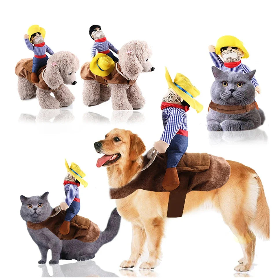 Halloween Cowboy Dog Costume – Funny French Bulldog & Chihuahua Jacket for Small & Large Dogs, Perfect for Parties & Holidays