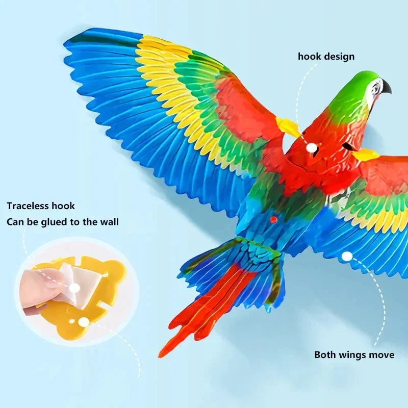 Electric Flying Bird Cat Toy – Interactive Teasing Eagle with Scratch Rope, Battery Operated for Fun Cat Play